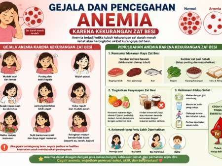 Gejala dan Pencegahan Anemia karena Kekurangan Zat Besi